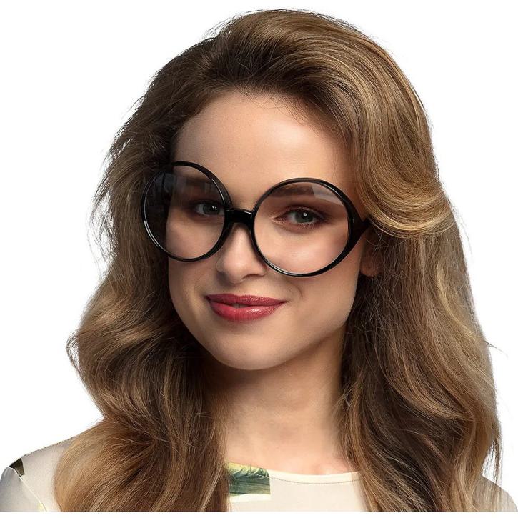 Brille schwarz große Gläser