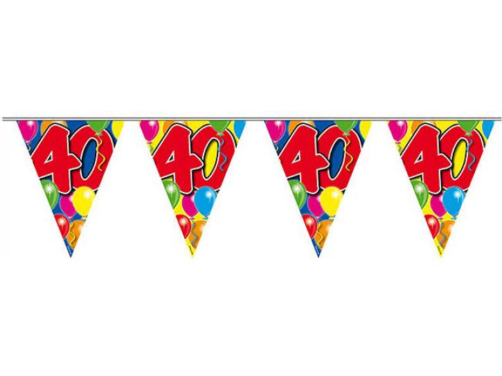 Wimpelkette Ballons 40 Jahr, 10m