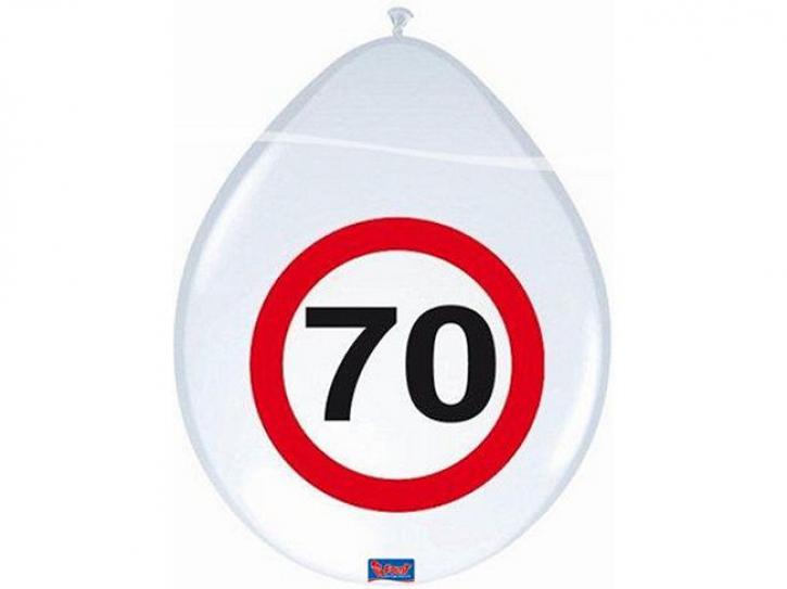 Latexballon Verkehrsschild 70 8 Stk.