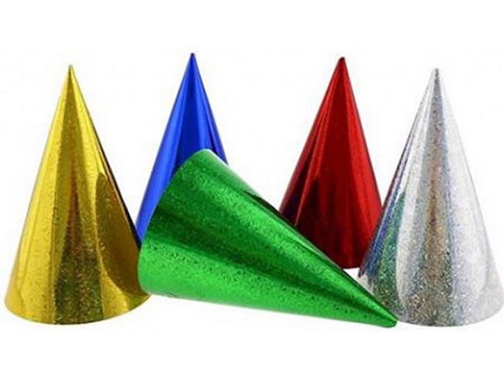 Partyhut holografisch sortiert 6 Stk.