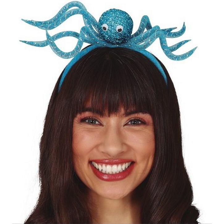 Haarreif Krake Oktopus blau