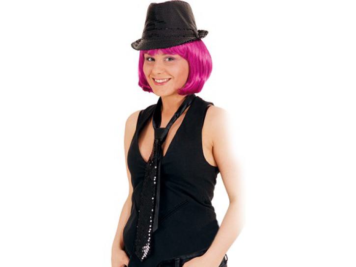 Hut Discoqueen Pailletten schwarz