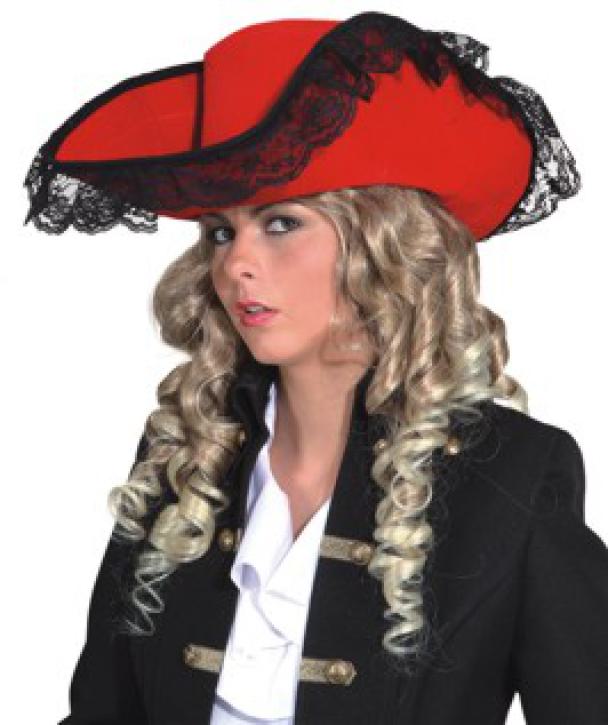 Ladyhut rot mit Spitze KW 59