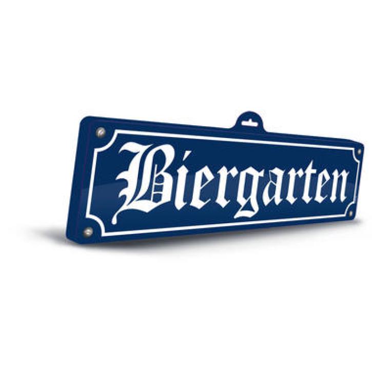 Schild Biergarten 3D