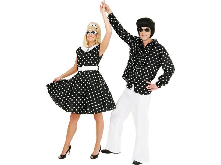 Kleid Rockn Roll schwarz/weiß Gr.42