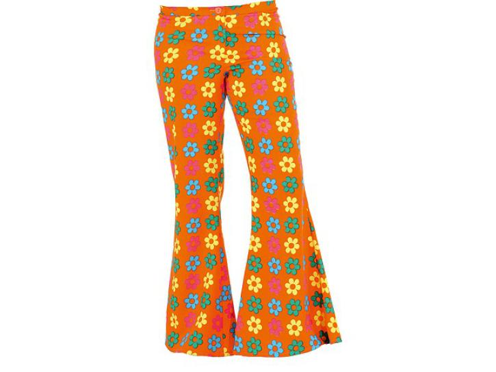 Schlaghose orange mit Blumen Gr.34