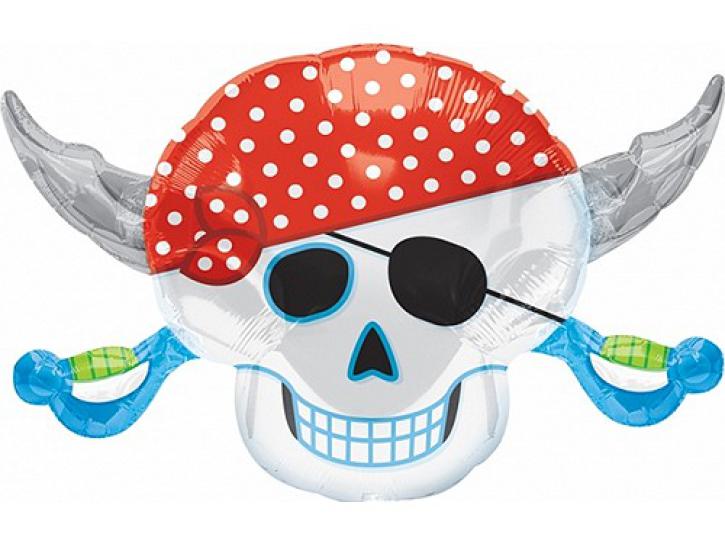 Folienballon Piraten Party Skull