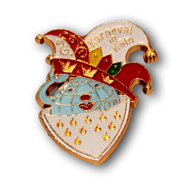 Karnevalspin Kölner Wappen mit Mütze