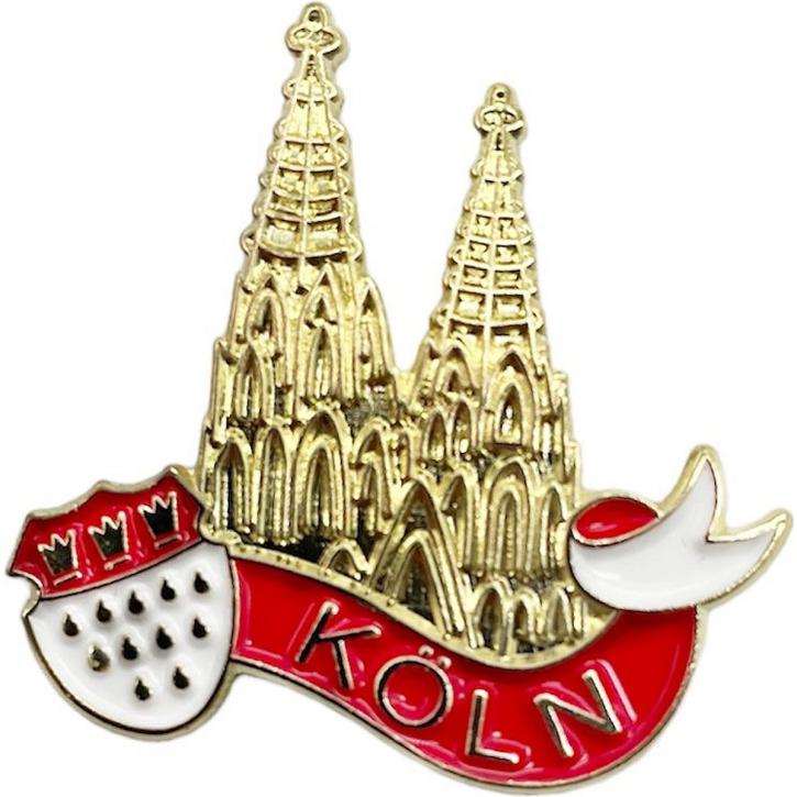 Karnevalspin Dom mit Kölner Wappen