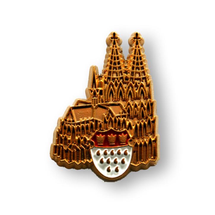 Karnevalspin Dom mit Kölner Wappen