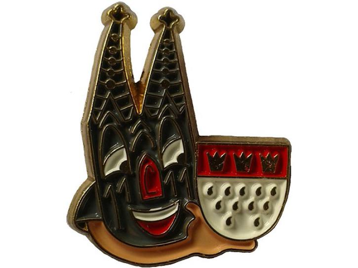 Pin Kölner Dom lachend