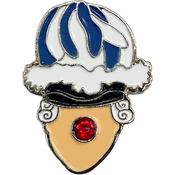 Karnevalspin Blauer Funk blau-weiß