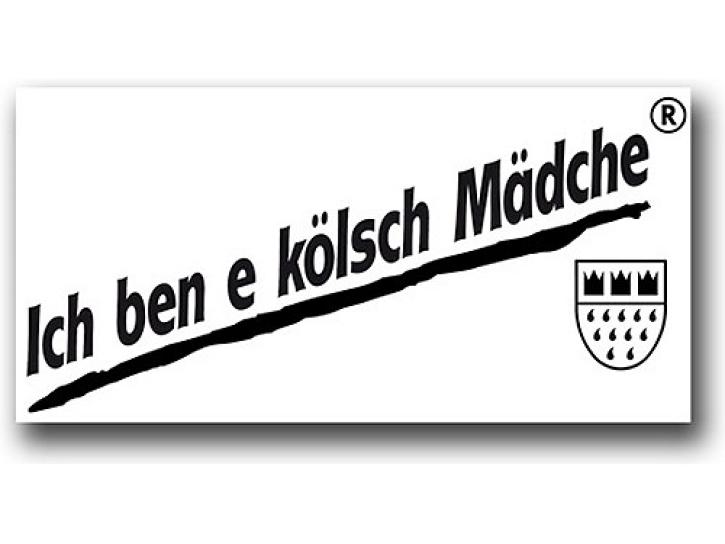 Aufkleber Ich ben e kölsch Mädche schwarz