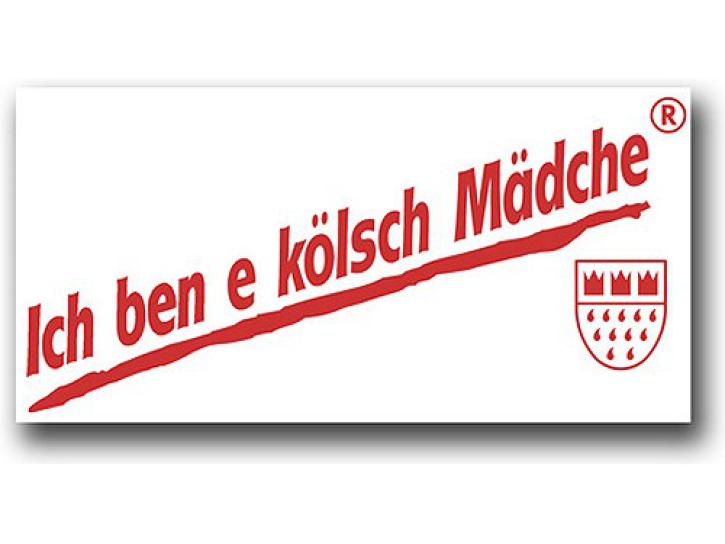 Aufkleber Ich ben e kölsch Mädche rot