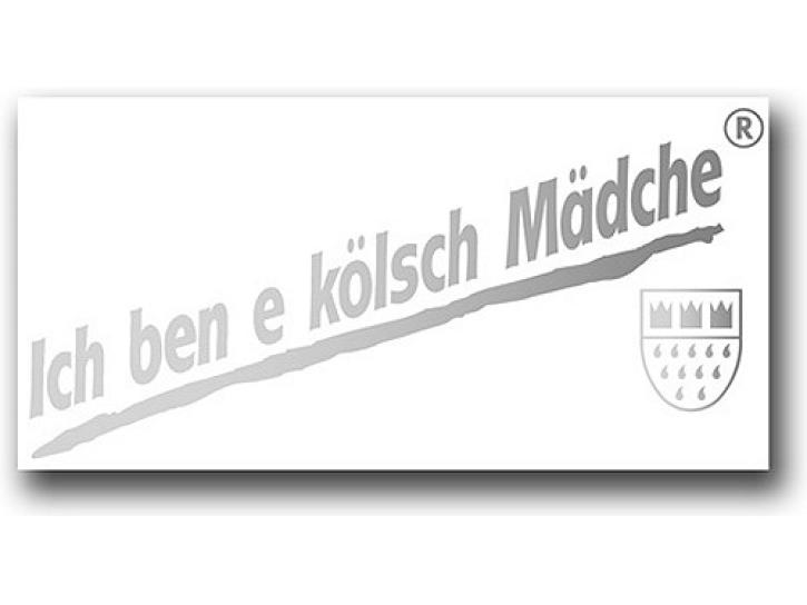 Aufkleber Ich ben e kölsch Mädche silber