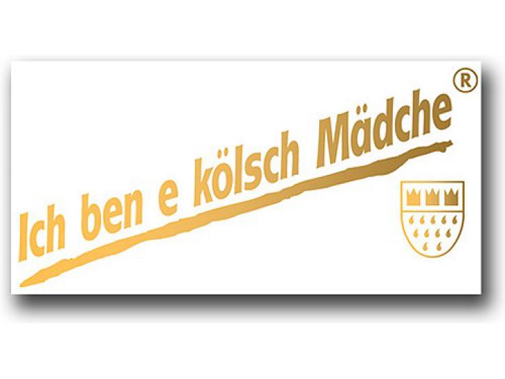 Aufkleber Ich ben e kölsch Mädche gold