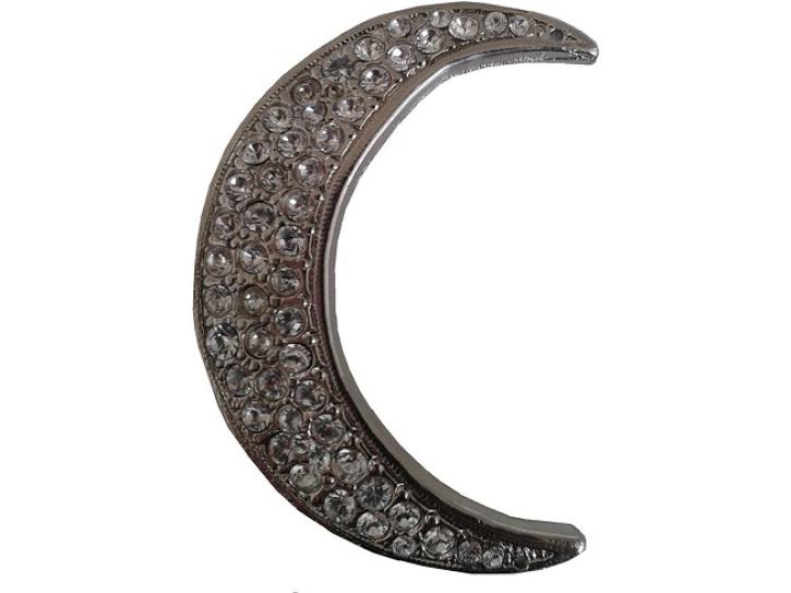 Halbmond - Emblem, silber