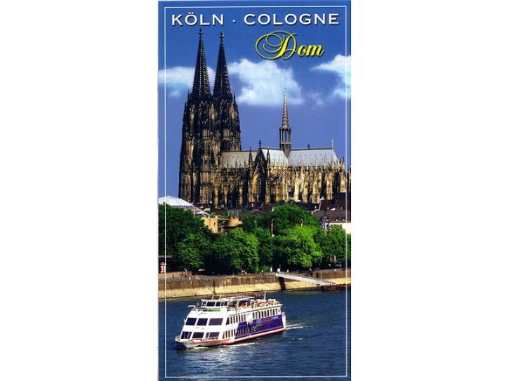 Postkarte Panorama Köln mit Rhein