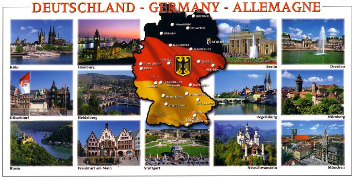 Postkarte Panorama Deutschland