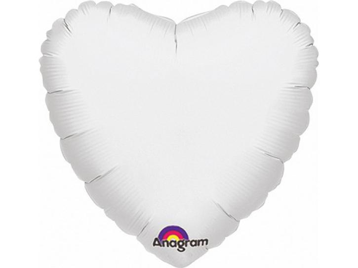 Folienballon Herz weiß 45cm