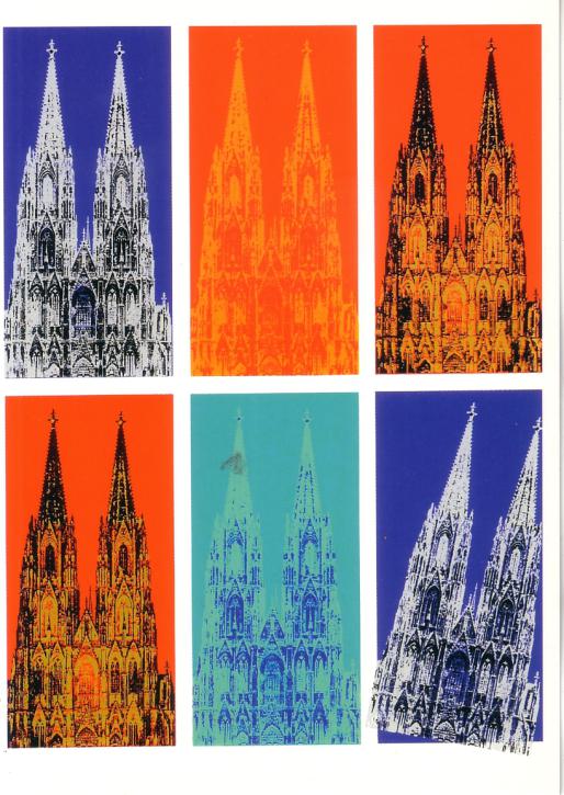 Postkarte Dom 6fach Motiv in bunt