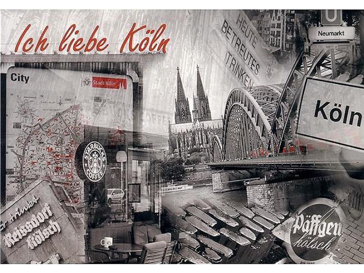 Postkarte Ich liebe Köln