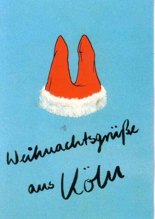 Postkarte Weihnachtsgrüße aus Köln