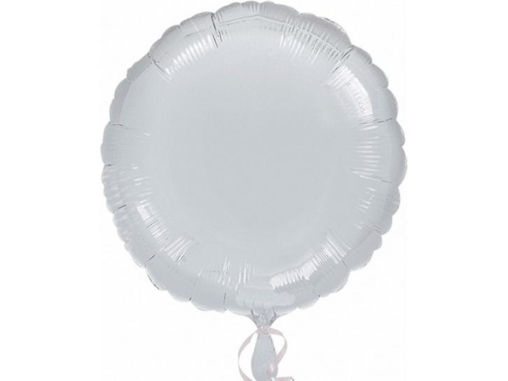 Folienballon Kreis silber 45cm