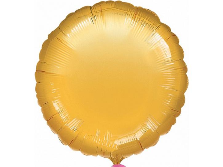 Folienballon Kreis gold 45cm