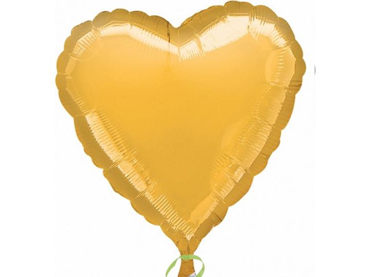 Folienballon Herz gold 45cm
