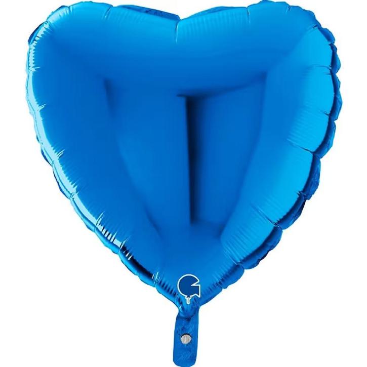 Folienballon Herz blau ca 91cm