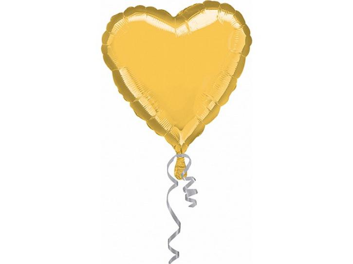 Folienballon Herz gold ca. 90 cm