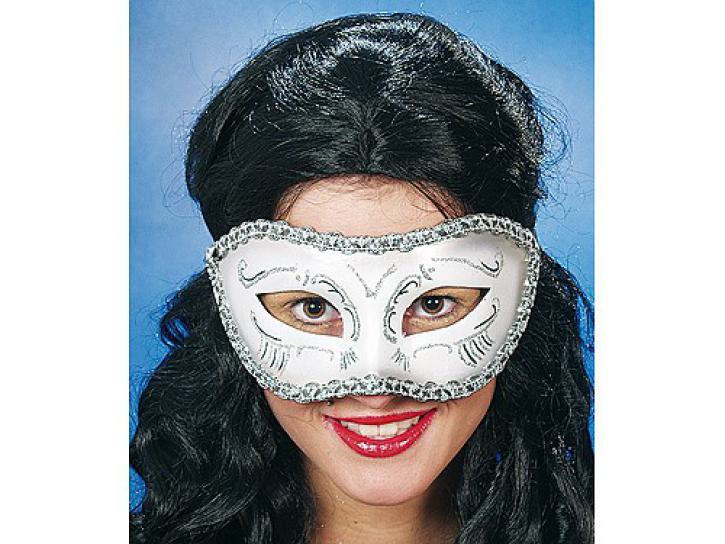 Halbmaske Venedig silber