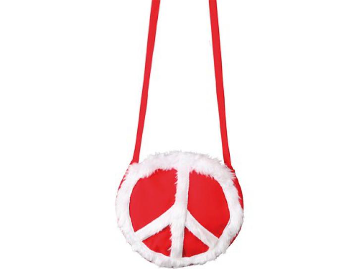 Tasche Peace rot/weiß