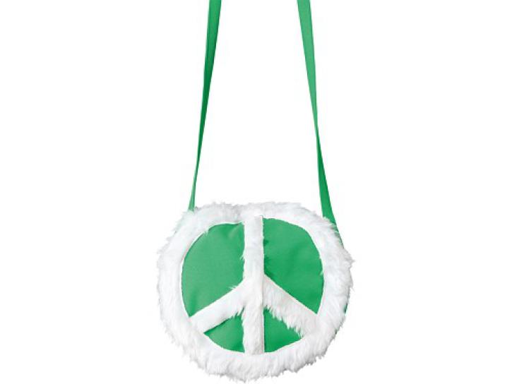 Tasche Peace grün/weiß