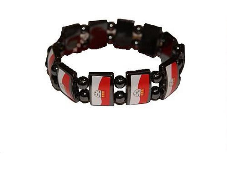 Armband Köln Metall rot/weiß