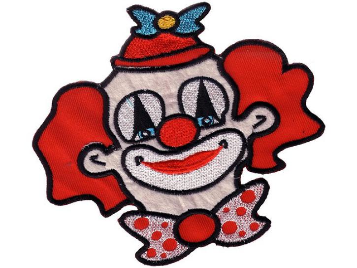 Bügelbild Clownkopf mittel 2 Stk.