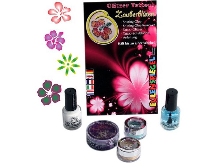 Glitter Tattoo Set Zauberblüten