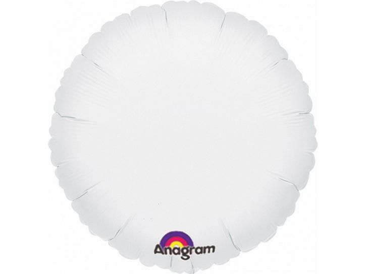 Folienballon Kreis weiß 45cm