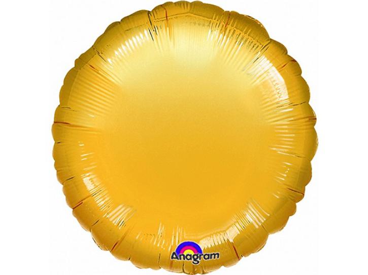 Folienballon Kreis gold 90cm