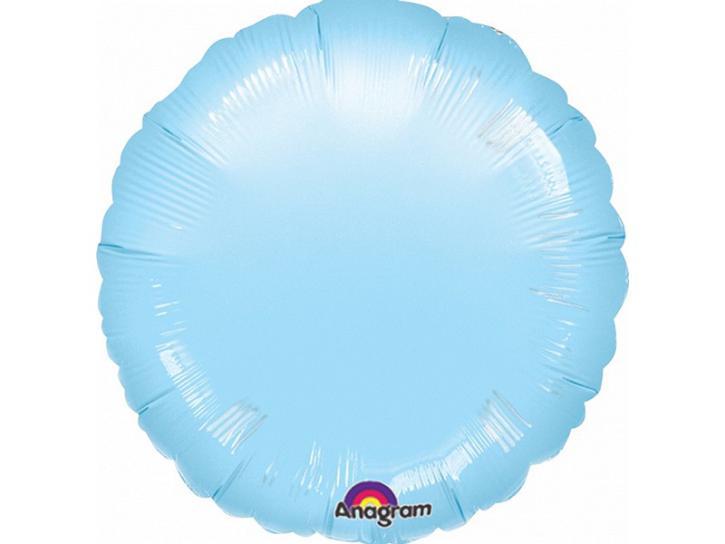 Folienballon Kreis hellblau 45cm