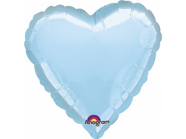 Folienballon Herz hellblau 45cm