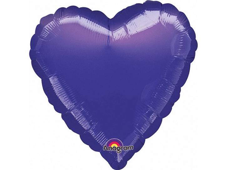 Folienballon Herz violett 45cm