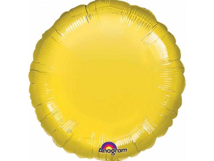 Folienballon Kreis gelb 45cm