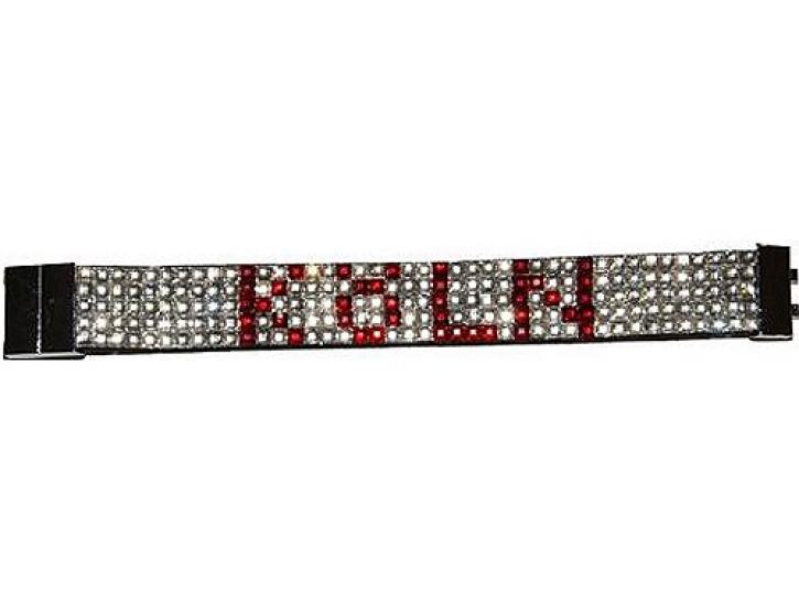 Armband Köln Strass Verschluss silber/rot