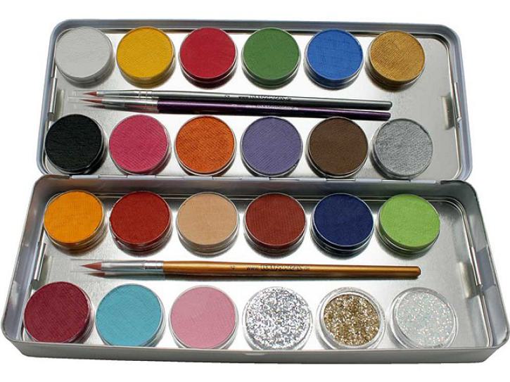 Metall Palette 21 Farben 3 Glitzer