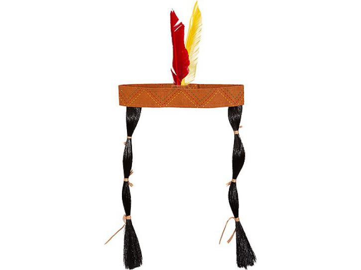 Kopfband Indianer mit Zöpfen