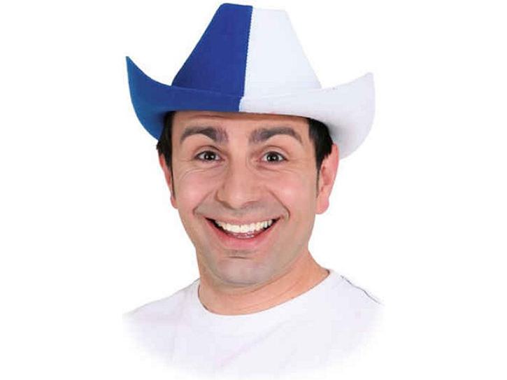 Cowboyhut blau/weiß
