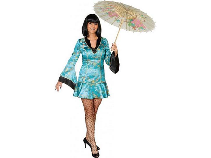 Kostüm China Girl de Luxe türkis Gr.40