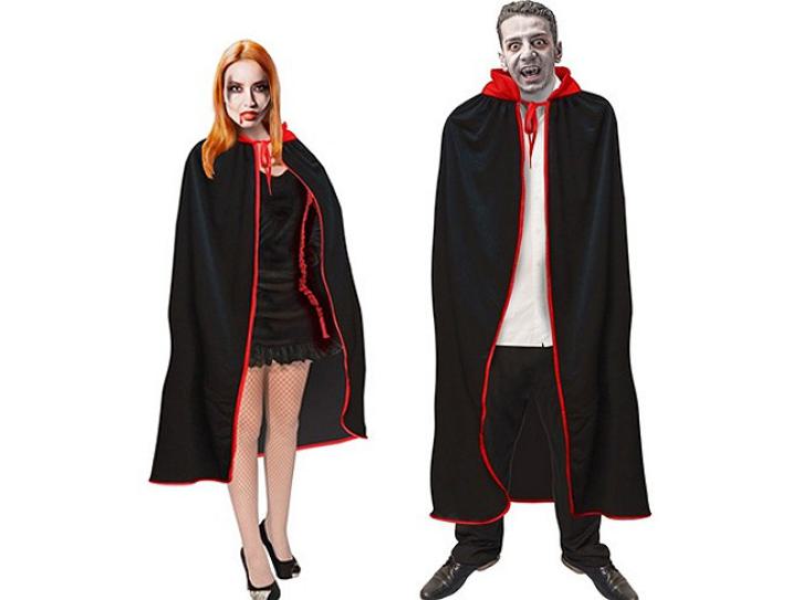 Umhang Vampir schwarz-rot 135cm